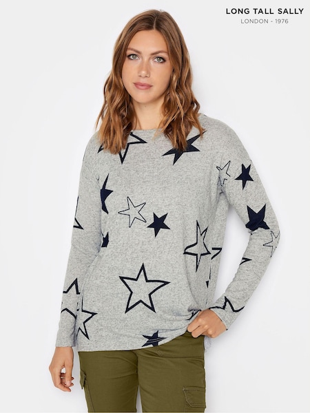 Harmaa Musta - Long Tall Sally Star Jumper (Q66809) | €43