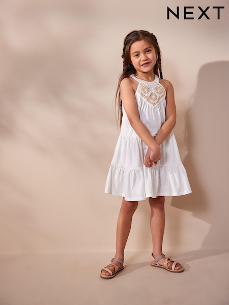 Bela - Crochet Tiered Jersey Dress (3-16yrs) (Q66864) | € 17 - € 22
