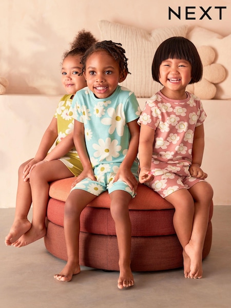 Multi rožast vzorec - Short 100% Cotton Pyjamas 3 Pack (9mths-8yrs) (Q66979) | € 20 - € 26