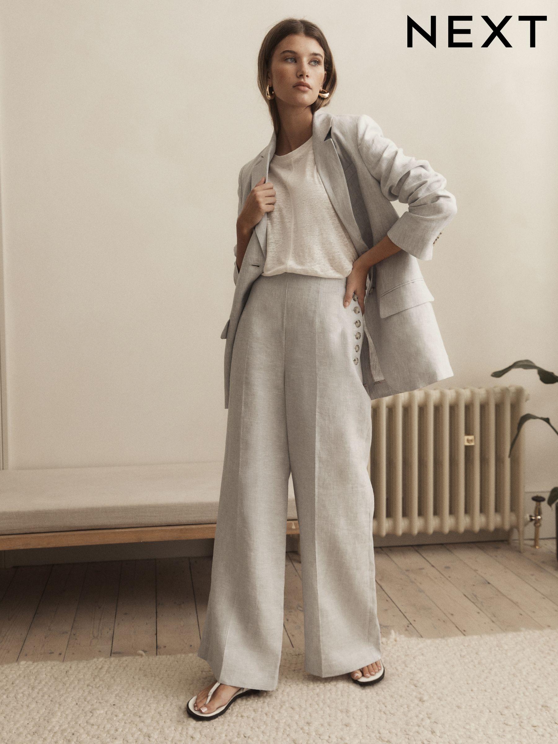 Women's wide leg pants suit cheap