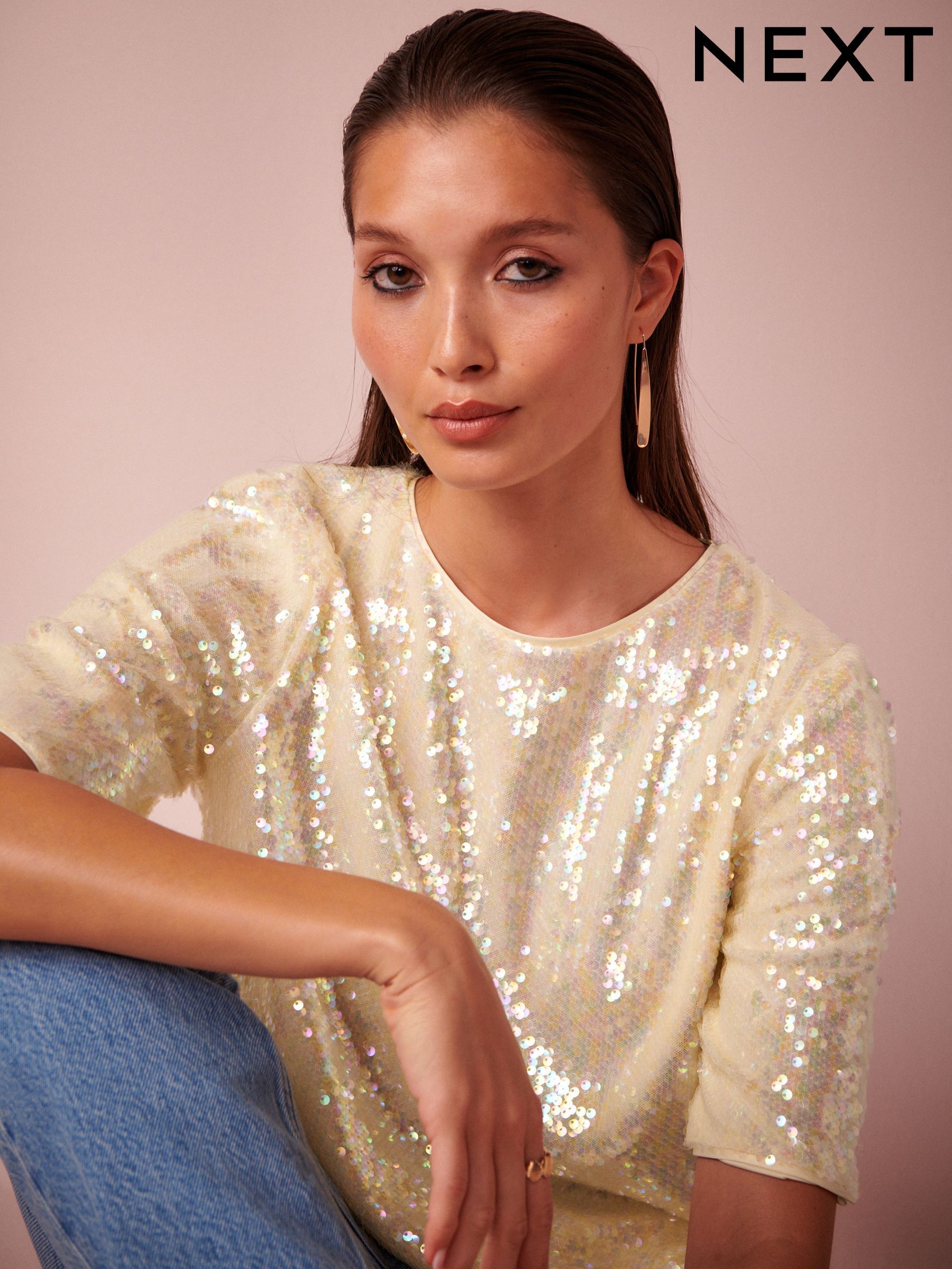 Women's shimmer tops cheap
