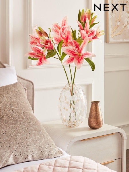 Pink Artificial Lily Single Stem (Q67036) | kr123