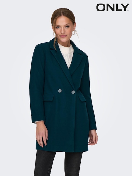ONLY Green Tailored Button Up Smart Coat (Q67060) | €27