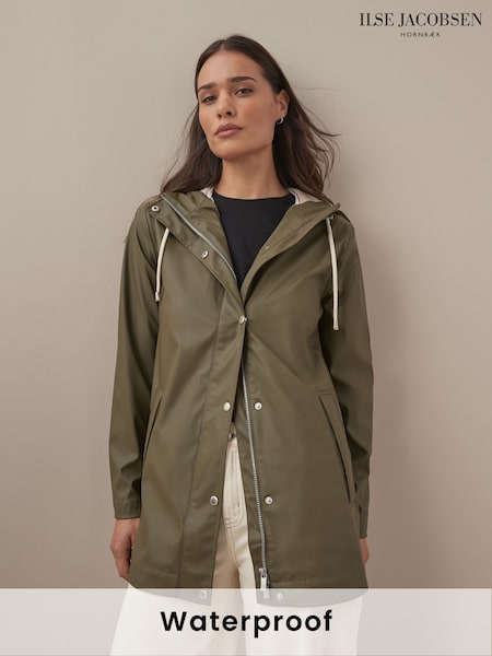 Ilse Jacobsen Straight Fit Lightweight Waterproof Rain Jacket (Q67103) | AED641