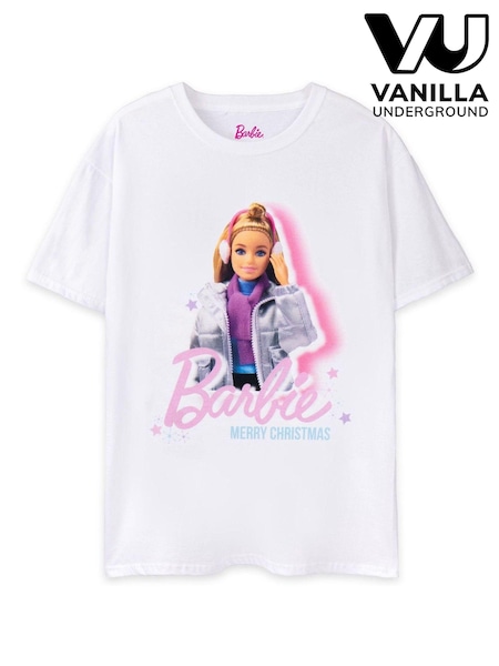 Vanilla Underground White Barbie Ladies Christmas 100% Cotton T-Shirt (Q67120) | €12.50