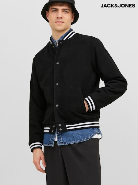 JACK & JONES Black Wool Bomber Jacket (Q67309) | €20