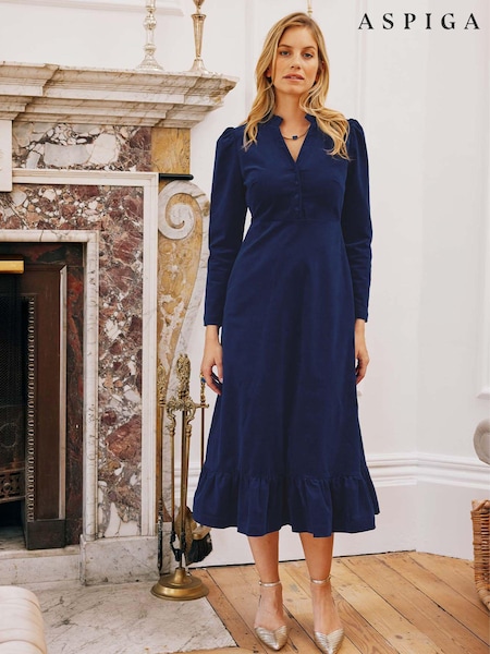 Aspiga Percy Corduroy 100% Cotton Midi Dress (Q67344) | € 147