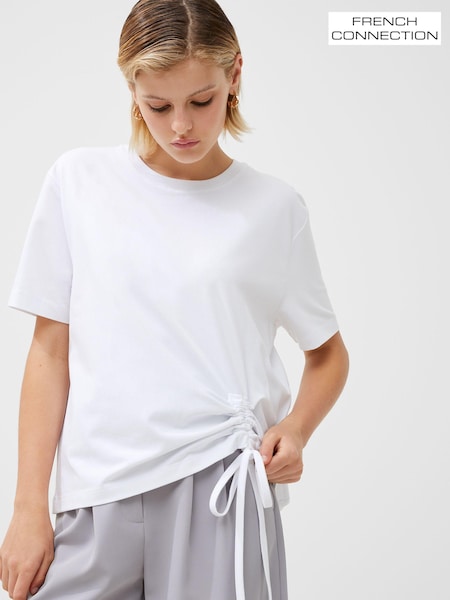French Connection Cotton Rallie Ruched T-Shirt (Q67385) | 216 LEI