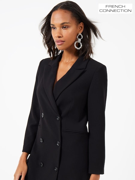 French Connection Black Whisper Blazer Dress (Q67401) | ₪478