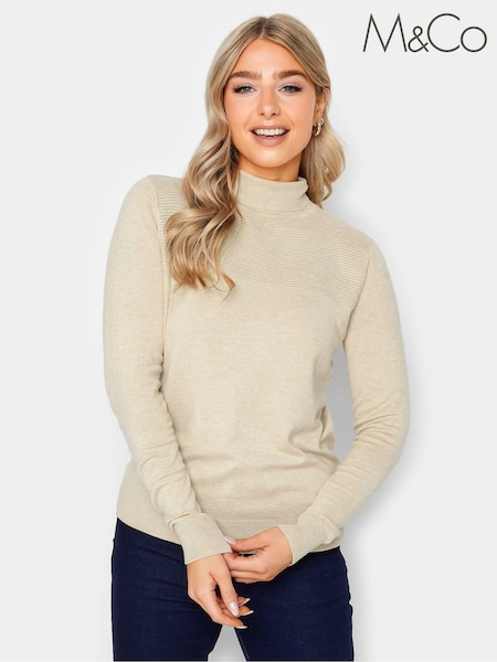 M&Co Natural Roll Neck Jumper (Q67498) | €13.50
