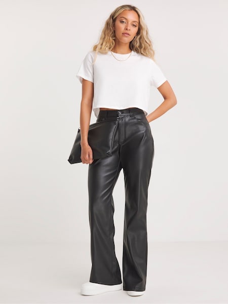 Simply Be Black PU Straight Leg Trousers (Q67584) | €21.50