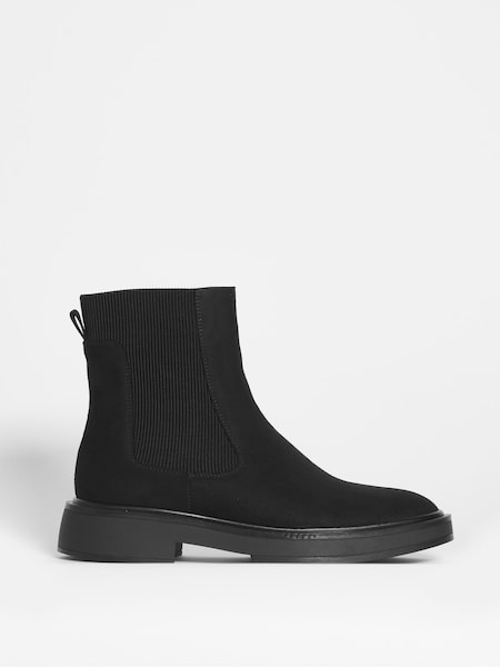 Simply Be Black Extra Wide Fit Ankle Classic Flat Chelsea Boots (Q67610) | €17.50