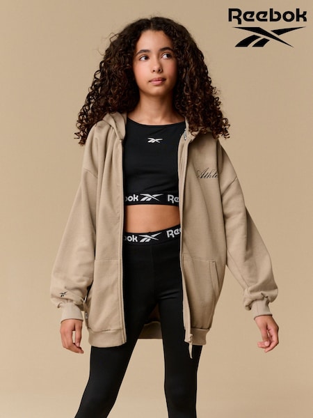 Reebok Girls Oversized Stone 100% Cotton Zip Through Hoodie (Q67613) | €31 - €37