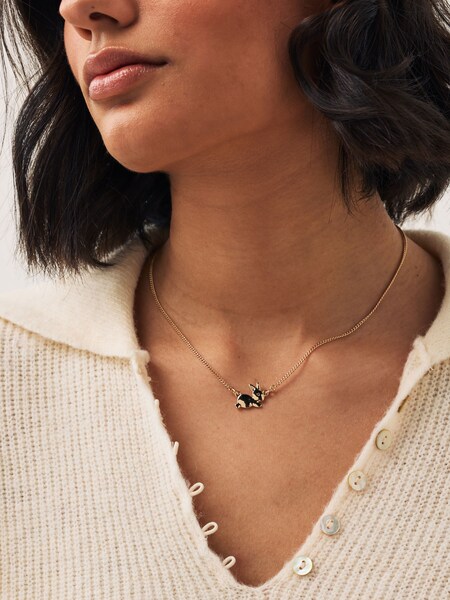 Gold Tone Bunny Necklace (Q67705) | €4