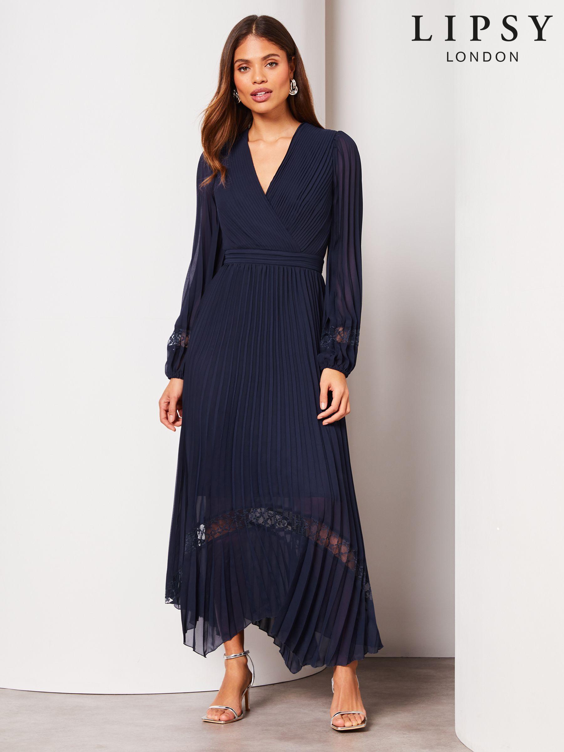 Lipsy pleated wrap dress discount