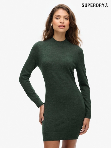Superdry Green Merino Knit Dress (Q67854) | €99