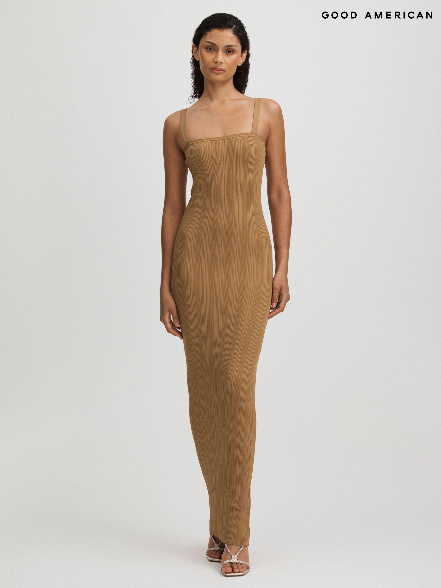 Women s Brown Bodycon Workwear Plain Dresses Next Oman
