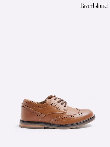 River Island Brown Boys Brogue Shoes (Q67984) | €16