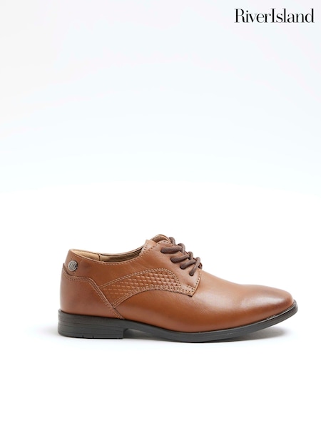 River Island Brown Boys Tan Point Shoes (Q67990) | ₪126