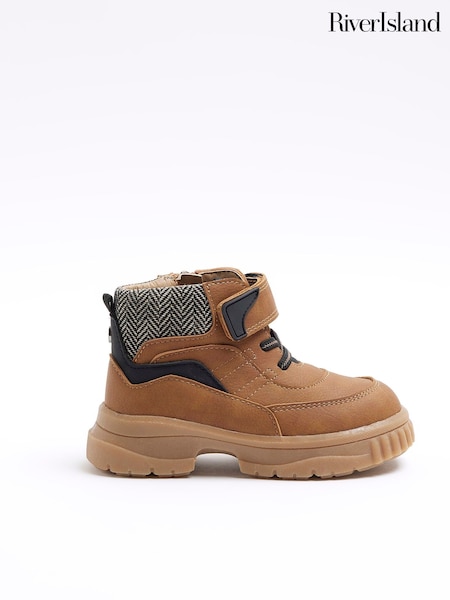 River Island Boys Worked Velcro Boots (Q68033) | 100 LEI