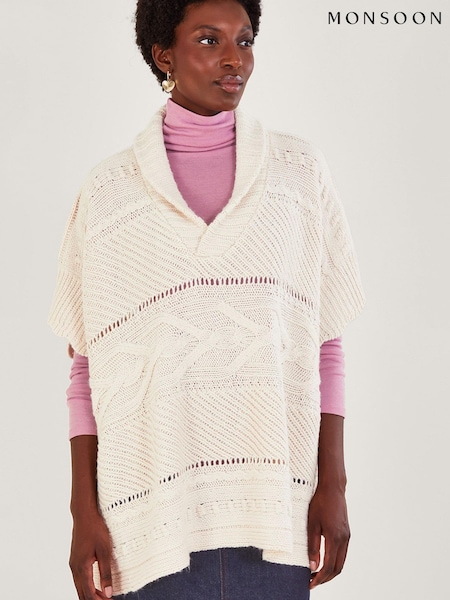 Monsoon Shelby Shawl Collar Poncho (Q68528) | € 40