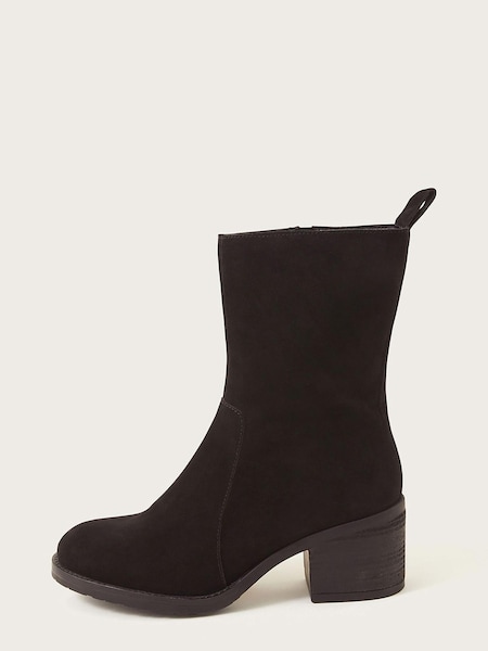 Monsoon Black Suede Heeled Ankle Boots (Q68556) | €49
