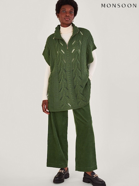 Verde - Poncho tip tabardă Monsoon Zia (Q68580) | 214 LEI