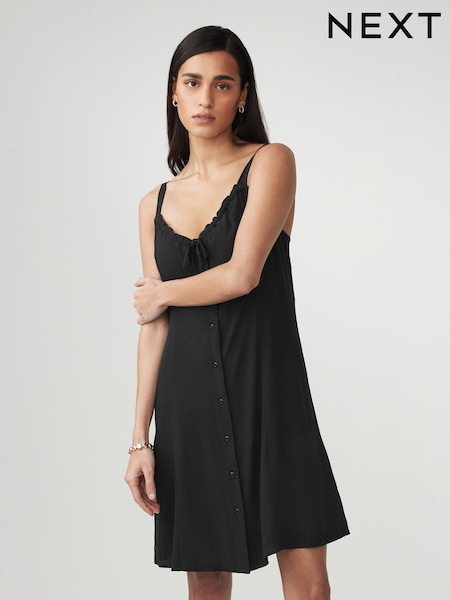 Schwarz - Mini Tie Front Summer Dress (Q68845) | 7 €