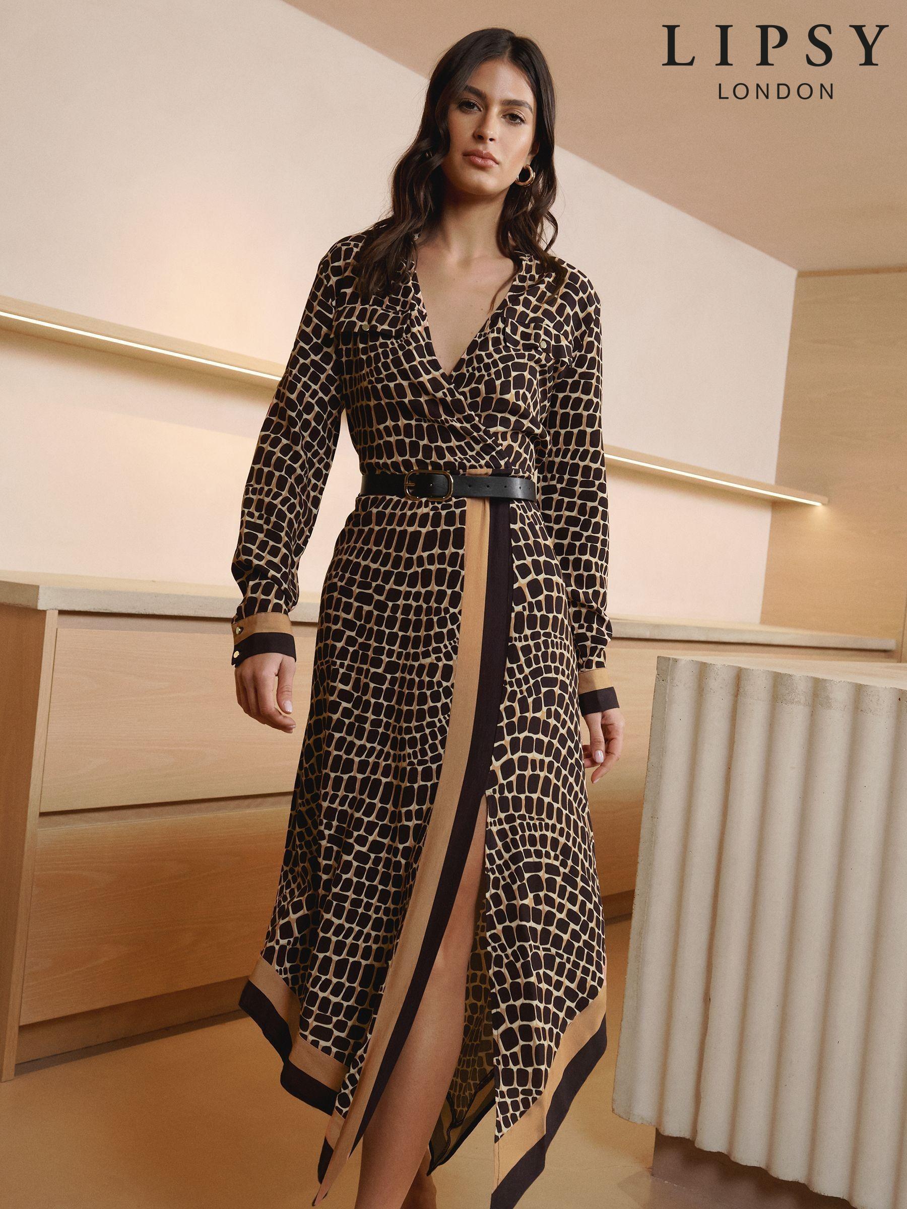 Lipsy animal print shirt dress hotsell