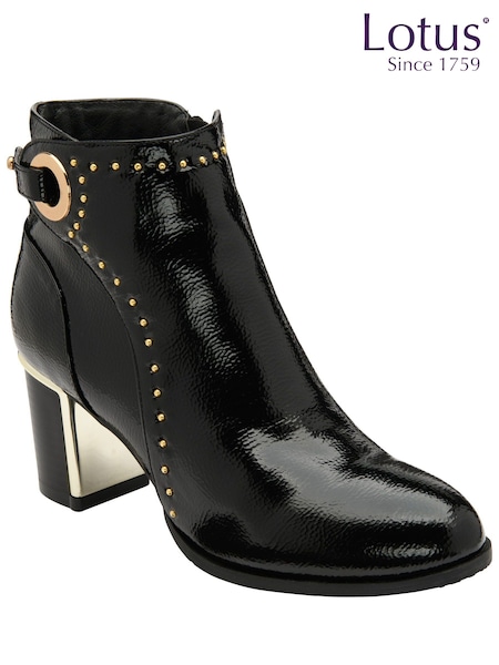 Lotus Black Ankle Boots (Q68992) | €93