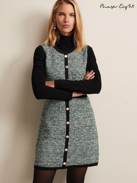 Phase Eight Black Knitted Patsy Shift Mini Dress (Q69004) | €70