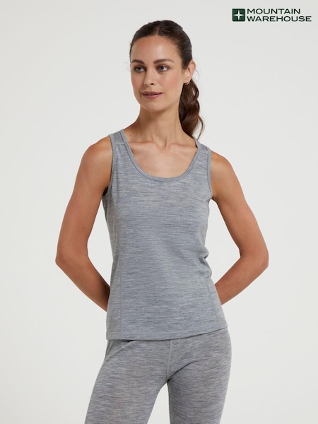 Mountain Warehouse Grey Womens Merino Thermal Vest Top (Q69111) | ₪161