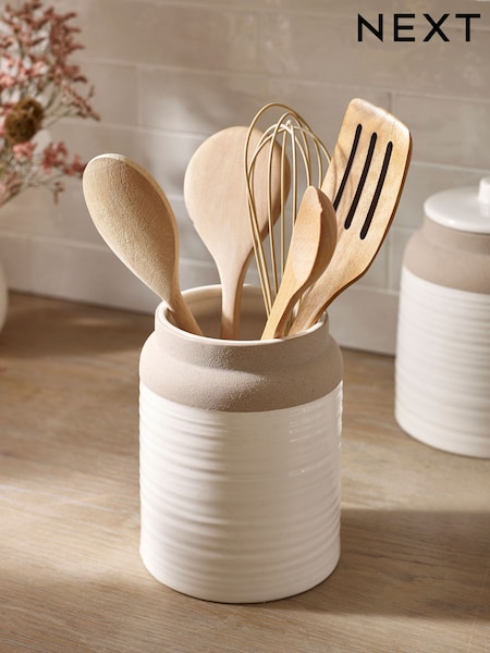 White Kya Utensil Pot (Q69148) | $41