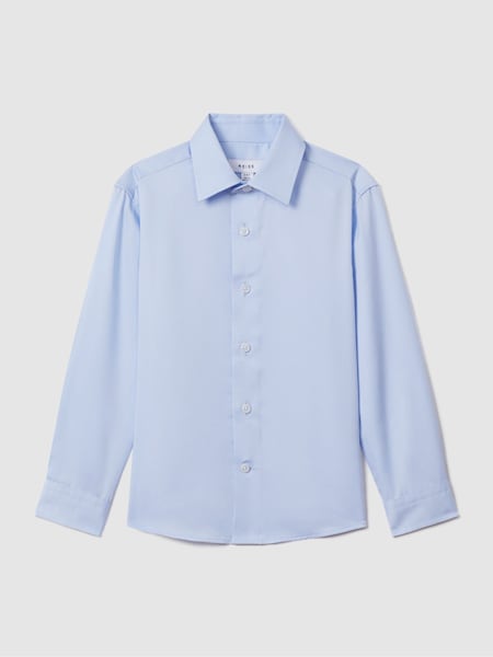Reiss Soft Blue Remote 13-14 yrs Slim Fit Cotton Shirt (Q69188) | AED259