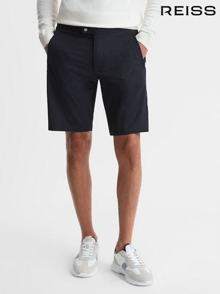 Reiss Navy Fairway Relaxed Fit Golf Performance Shorts (Q69249) | € 172