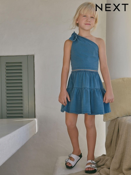 modra - One Shoulder Top and Skirt Set (3-16yrs) (Q69314) | € 13 - € 18