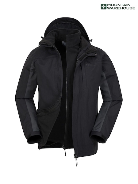 Mountain Warehouse Grey Thunderstorm Mens Waterproof 3-In-1 Jacket (Q69428) | €160