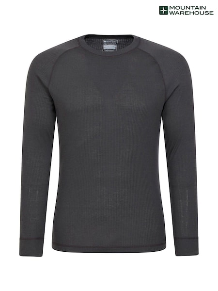 رمادي - Mountain Warehouse Talus Mens Round Neck Thermal Top (Q69444) | ‏128 ر.س.‏
