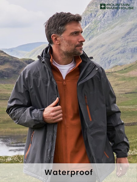 Mountain Warehouse Grey Bracken Extreme Mens Waterproof 3-In-1 Jacket (Q69446) | €215