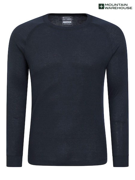Mountain Warehouse Dark Blue Talus Mens Round Neck Thermal Top (Q69474) | AED116