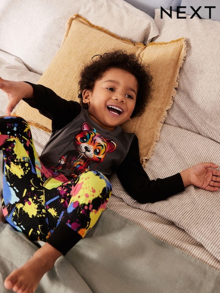 Multi Bright Tiger Single Snuggle Pyjamas (9mths-8yrs) (Q69722) | €5 - €6