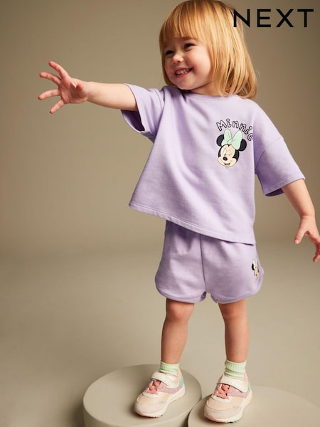 Purple Disney 100% Cotton Shorts Set (3mths-7yrs) (Q69863) | €6 - €8
