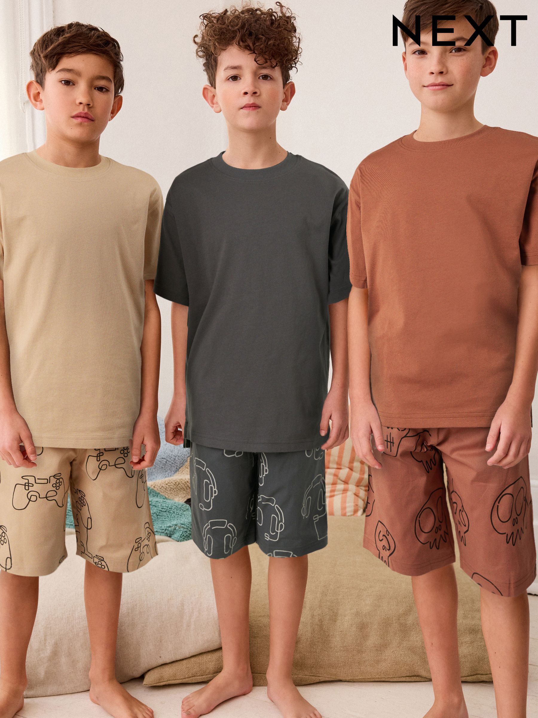 Boys Pyjamas Plain Short Sleeve Nightwear Next Luxembourg