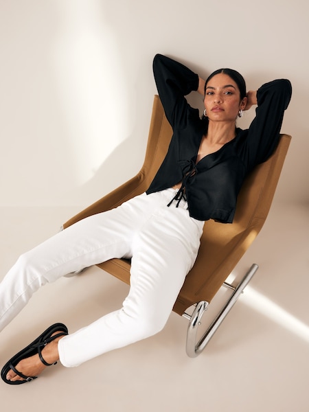 Белый - Mom Comfort Stretch Jeans (Q69953) | €12