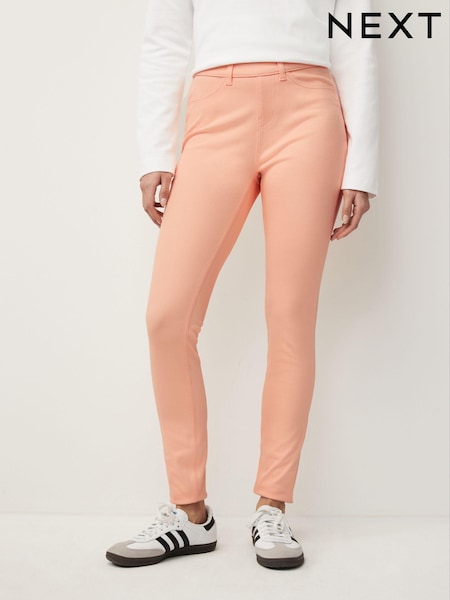 Peach Pink Jersey Denim Leggings (Q69966) | €6