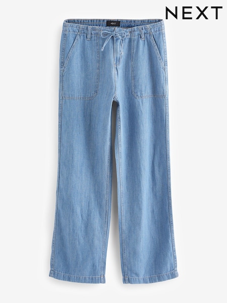 Mid Blue Utility Wide Leg Jeans (Q69997) | €15
