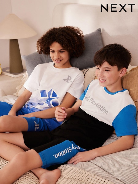 Blue/Black Playstation Short Pyjamas 2 Pack (3-16yrs) (Q70000) | €32 - €42