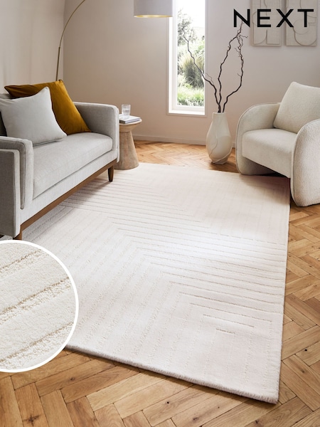 Ivory Fitz Stripe Rug (Q70049) | €35 - €112