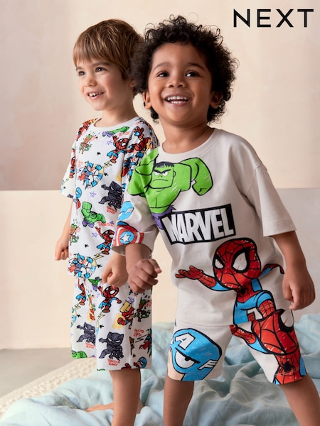 Marvel Neutral Short Pyjamas 2 Pack (12mths-12yrs) (Q70061) | €20 - €28