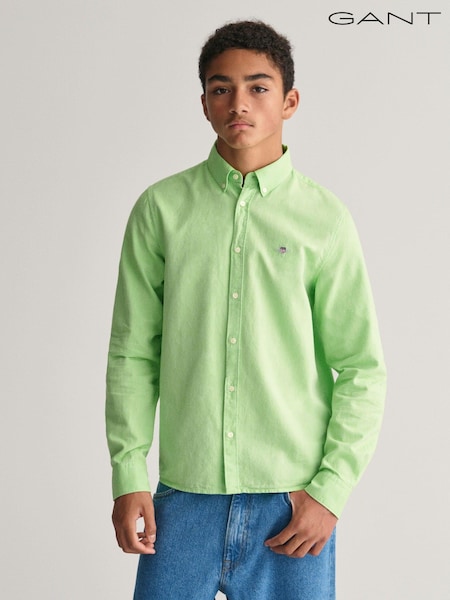 GANT Light Green Teens Shield Oxford 100% Cotton Shirt (Q70370) | €40